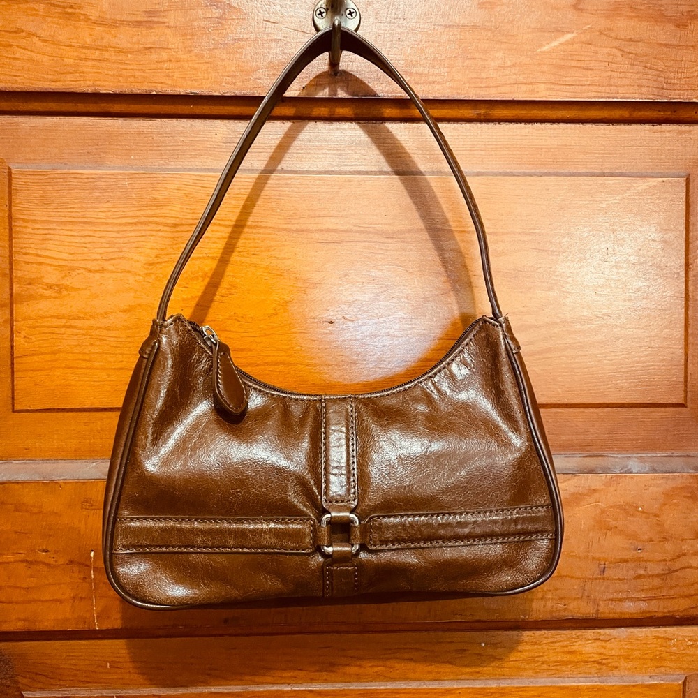 Wilson’s Leather small hobo handbag purse brown